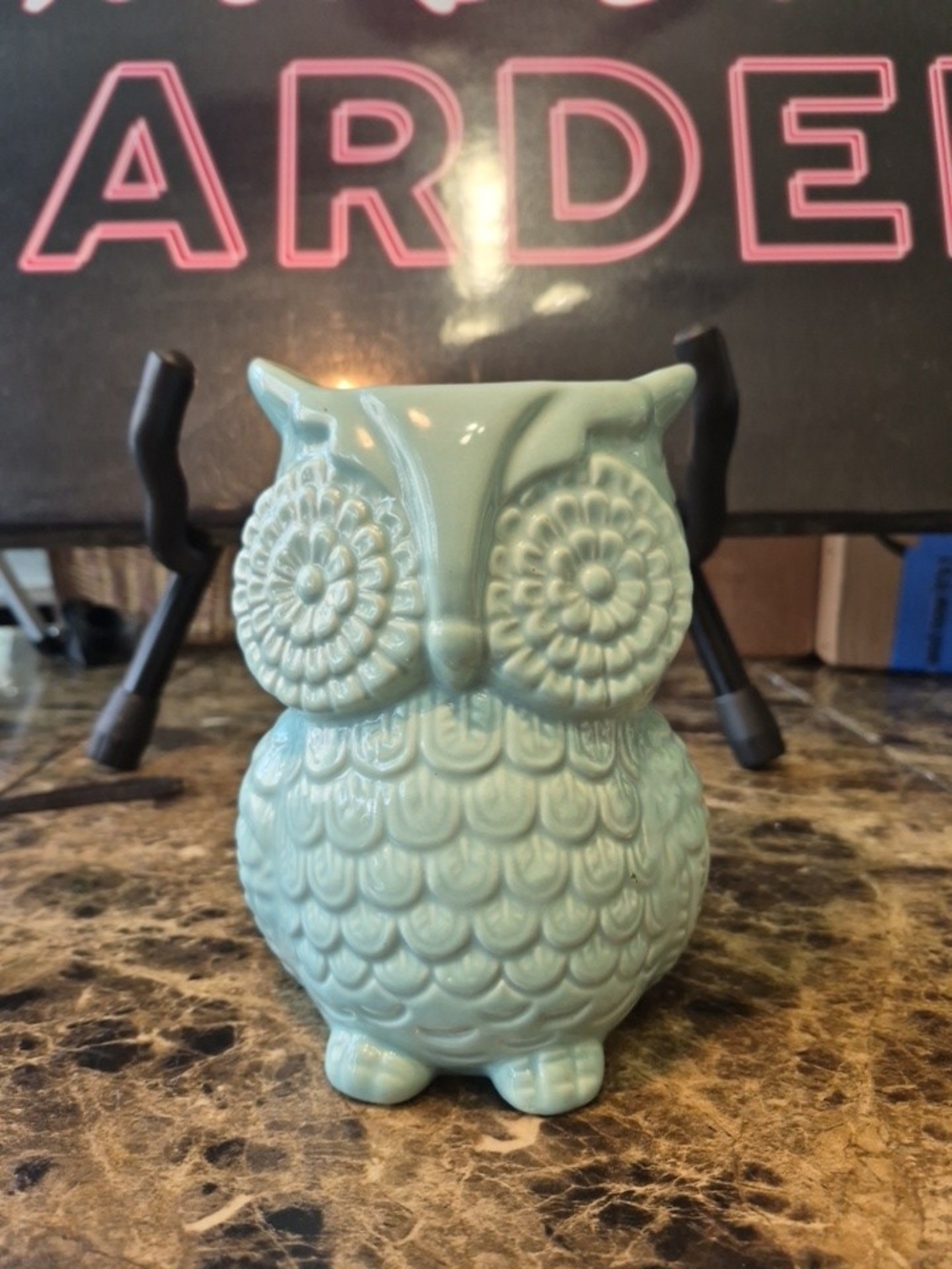 Utensil Holder World Market Ceramic Turquoise Aqua/Blue Owl


The World Market C